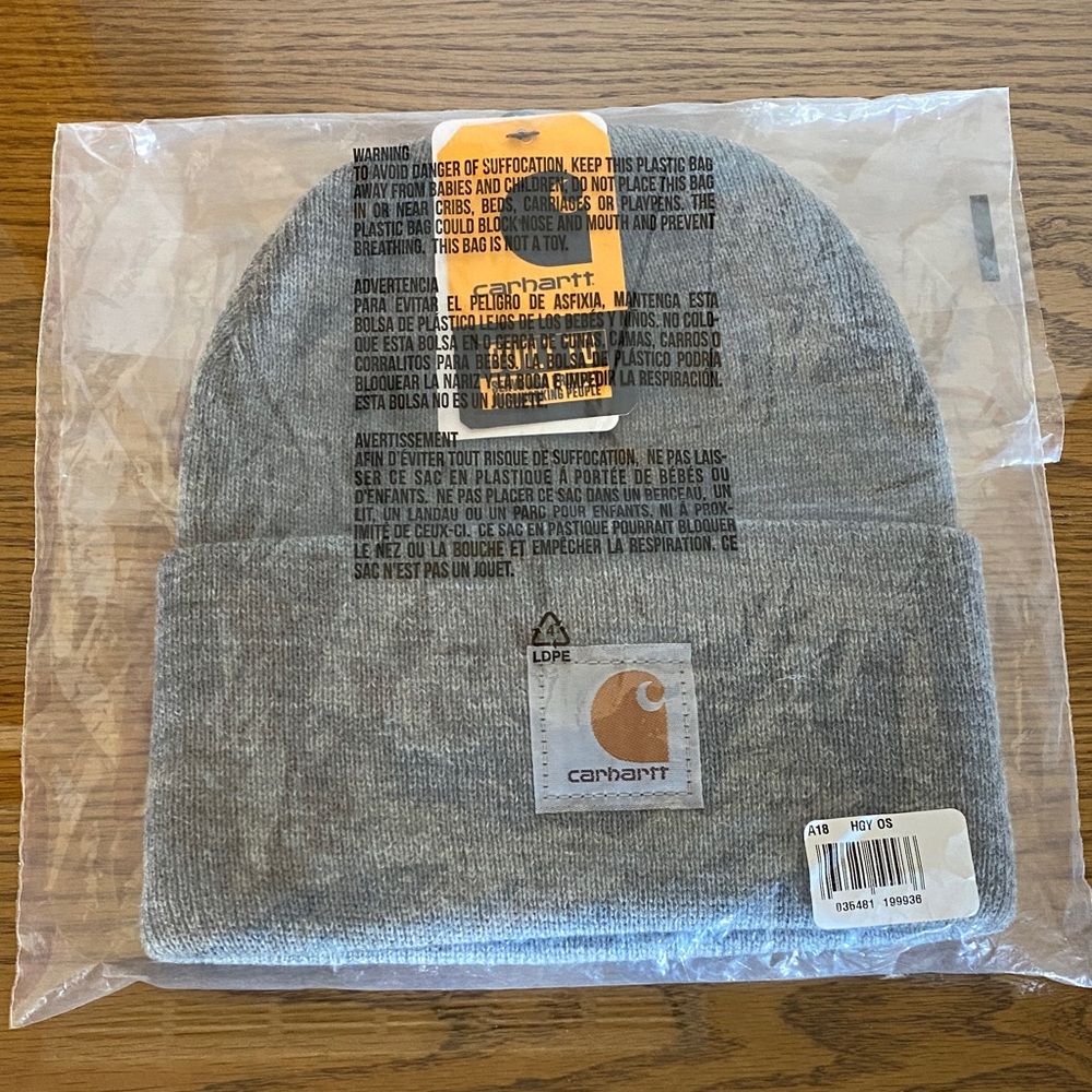 Carhartt Grey Beanie Hat